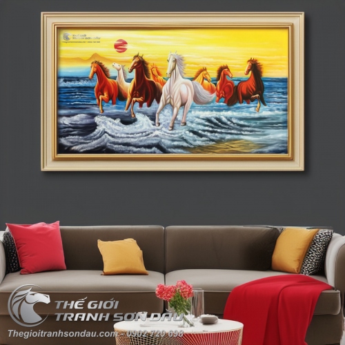 Tranh Mã Đáo Thành Công Hợp Gia Chủ Mệnh Thủy