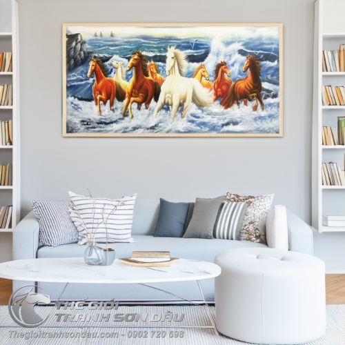 Tranh Mã Đáo Thành Công Ngựa Chạy Trên Biển