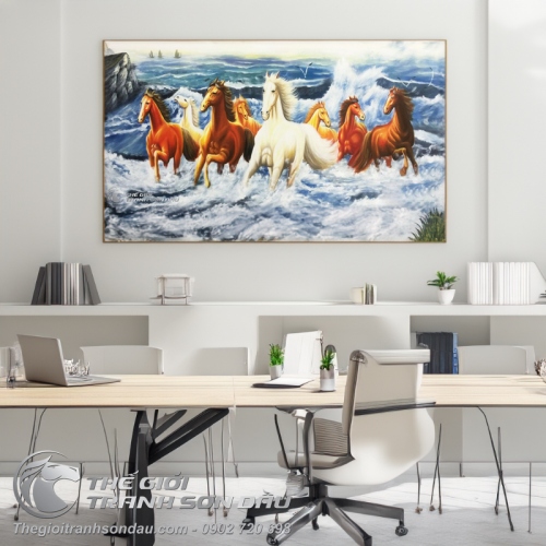 Tranh Mã Đáo Thành Công Ngựa Chạy Trên Biển