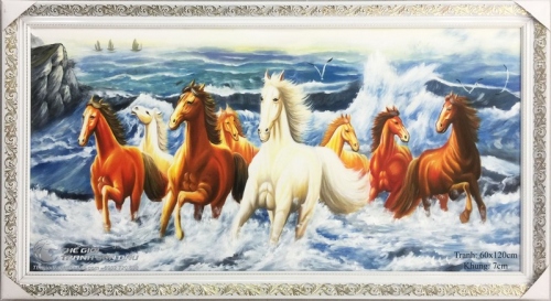 Tranh Mã Đáo Thành Công Ngựa Chạy Trên Biển