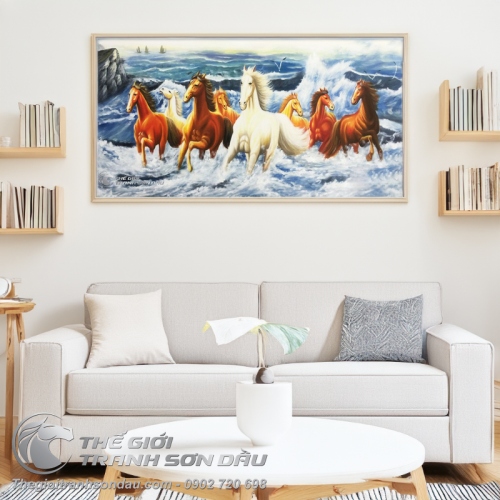 Tranh Mã Đáo Thành Công Ngựa Chạy Trên Biển