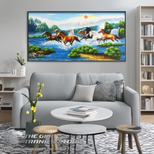 Tranh Mã Đáo Thành Công Ngựa Chạy Trong Núi Non