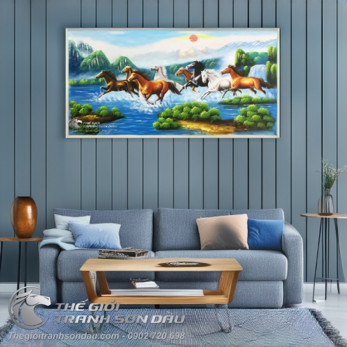 Tranh Mã Đáo Thành Công Ngựa Chạy Trong Núi Non