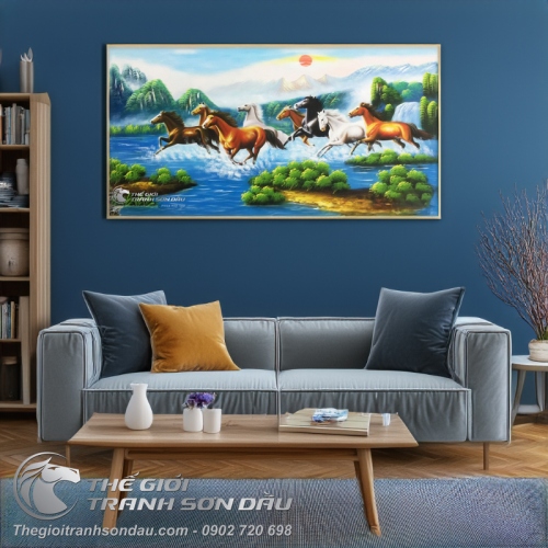 Tranh Mã Đáo Thành Công Ngựa Chạy Trong Núi Non