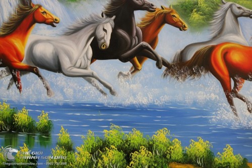 Tranh Mã Đáo Thành Công Sơn Dầu Đẹp Giá Rẻ