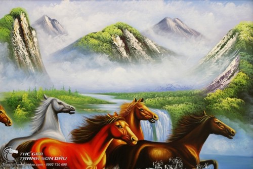 Tranh Mã Đáo Thành Công Sơn Dầu Đẹp Giá Rẻ