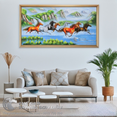 Tranh Mã Đáo Thành Công Sơn Dầu Đẹp Giá Rẻ