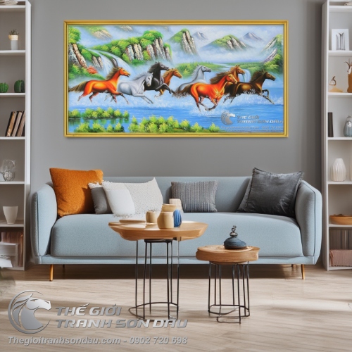 Tranh Mã Đáo Thành Công Sơn Dầu Đẹp Giá Rẻ