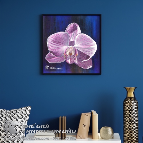 Tranh Một Bông Hoa Lan Nở Rộ