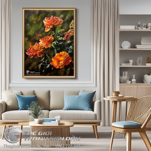 Tranh Nghệ Thuật Hoa Hồng Đẹp Ấn Tượng