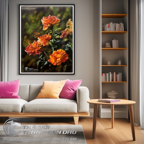 Tranh Nghệ Thuật Hoa Hồng Đẹp Ấn Tượng