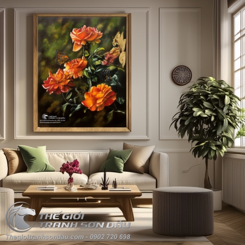Tranh Nghệ Thuật Hoa Hồng Đẹp Ấn Tượng