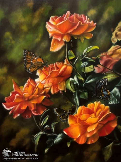 Tranh Nghệ Thuật Hoa Hồng Đẹp Ấn Tượng