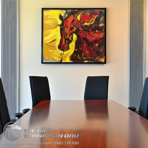 Tranh Ngựa Bán Trừu Tượng