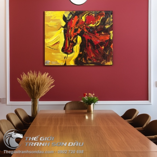 Tranh Ngựa Bán Trừu Tượng