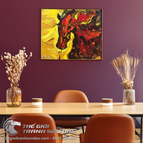 Tranh Ngựa Bán Trừu Tượng