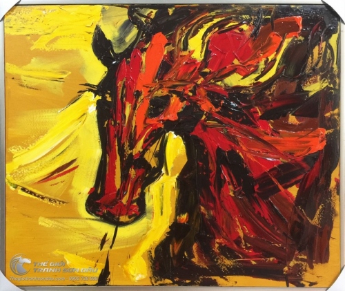 Tranh Ngựa Bán Trừu Tượng