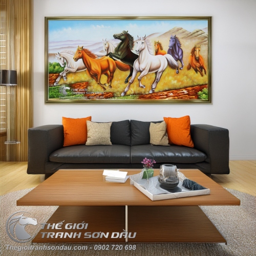 Tranh Ngựa Phong Thủy Treo Phòng Khách