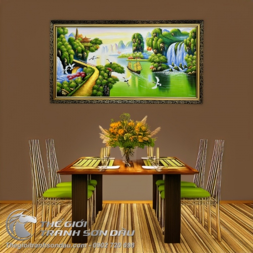 Tranh Núi Nước Sơn Thủy Thuận Buồm Xuôi Gió