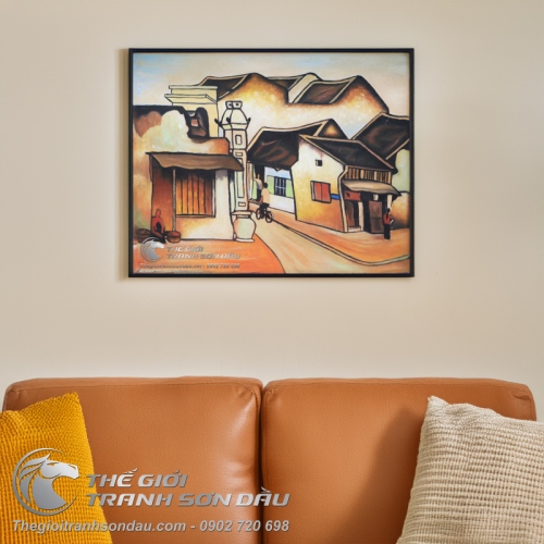 Tranh Phố Cổ Đơn Giản
