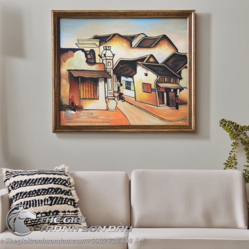 Tranh Phố Cổ Đơn Giản