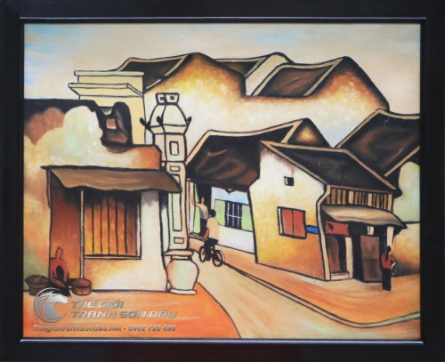 Tranh Phố Cổ Đơn Giản