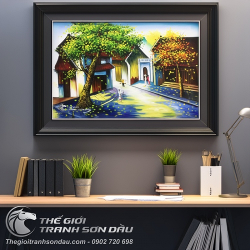 Tranh Phố Cổ Việt Nam Chớm Thu