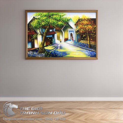 Tranh Phố Cổ Việt Nam Chớm Thu