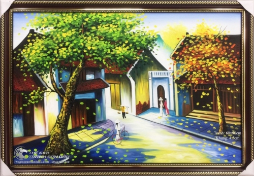 Tranh Phố Cổ Việt Nam Chớm Thu