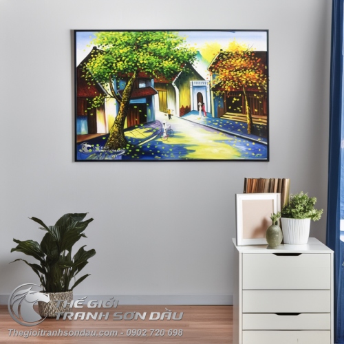 Tranh Phố Cổ Việt Nam Chớm Thu