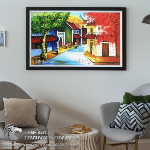 Tranh Phố Cổ Việt Nam Vỉa Hè