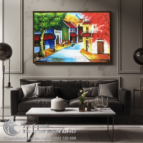 Tranh Phố Cổ Việt Nam Vỉa Hè