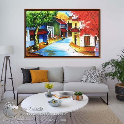 Tranh Phố Cổ Việt Nam Vỉa Hè