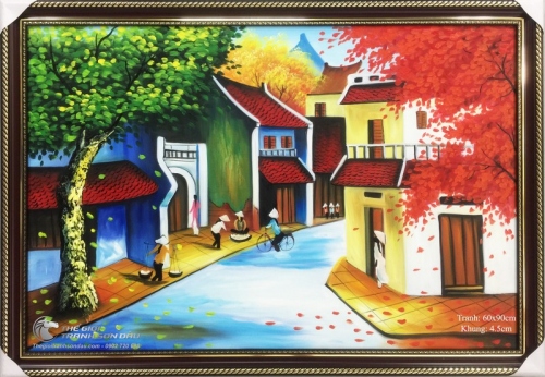 Tranh Phố Cổ Việt Nam Vỉa Hè