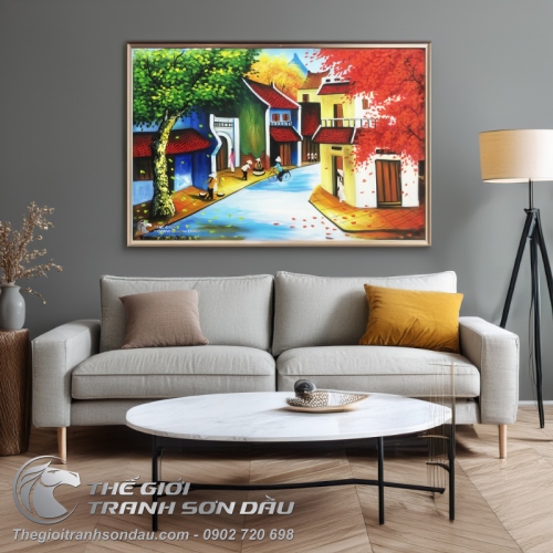 Tranh Phố Cổ Việt Nam Vỉa Hè