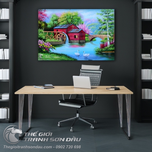 Tranh Phong Cảnh Ngôi Nhà Hạnh Phúc