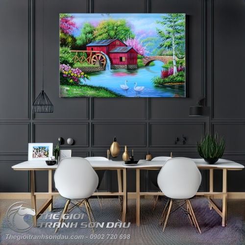 Tranh Phong Cảnh Ngôi Nhà Hạnh Phúc