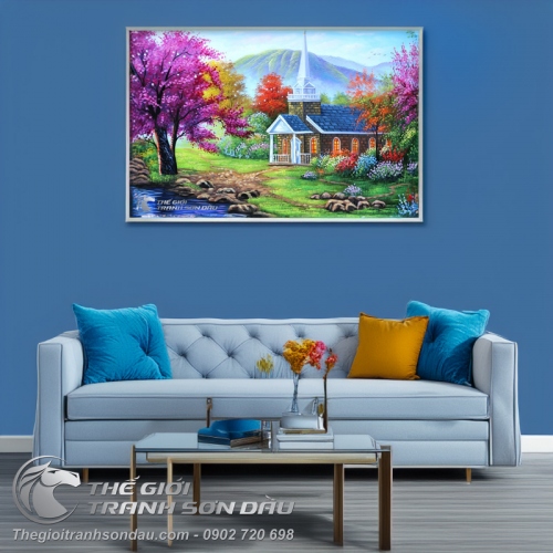 Tranh Phong Cảnh Ngôi Nhà Thơ Mộng