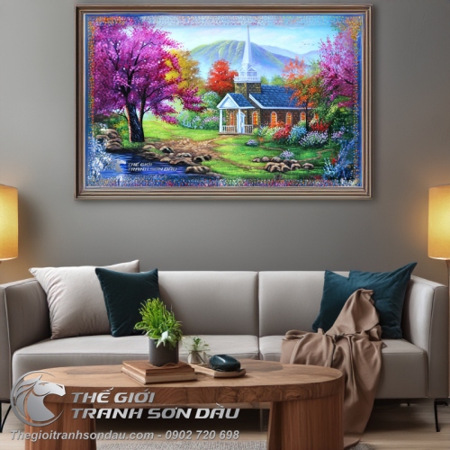 Tranh Phong Cảnh Ngôi Nhà Thơ Mộng