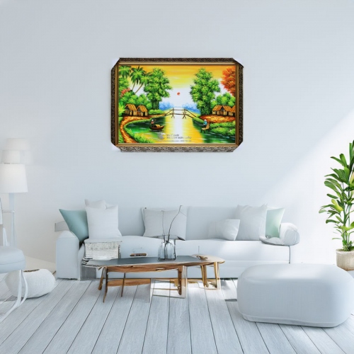 Tranh Phong Cảnh Quê Hương Bình Minh