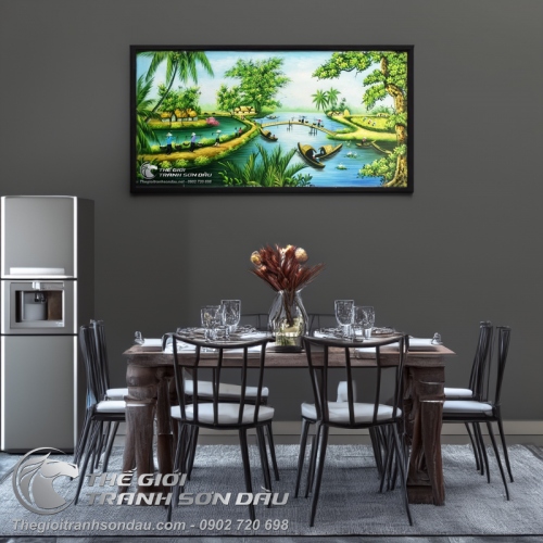Tranh Phong Cảnh Quê Hương Sông Nước
