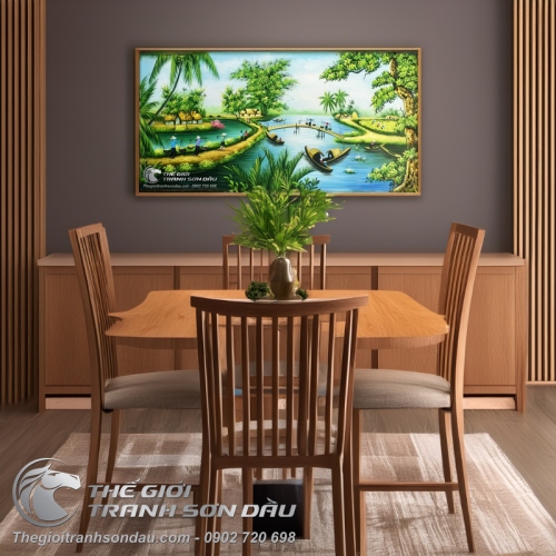 Tranh Phong Cảnh Quê Hương Sông Nước