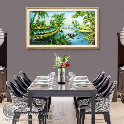Tranh Phong Cảnh Quê Hương Sông Nước