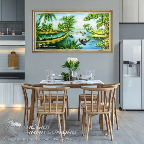 Tranh Phong Cảnh Quê Hương Sông Nước