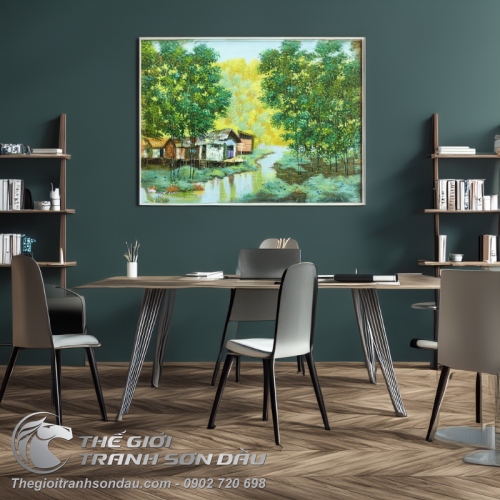 Tranh Phong Cảnh Quê Hương Xuân Tươi