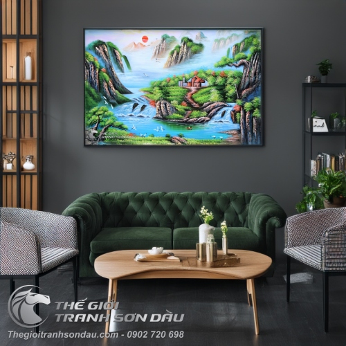 Tranh Phong Cảnh Sơn Thủy Ánh Mặt Trời