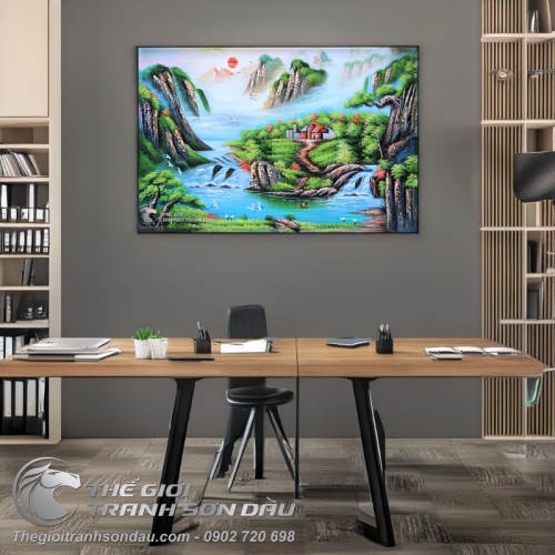 Tranh Phong Cảnh Sơn Thủy Ánh Mặt Trời