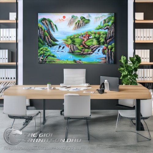 Tranh Phong Cảnh Sơn Thủy Ánh Mặt Trời
