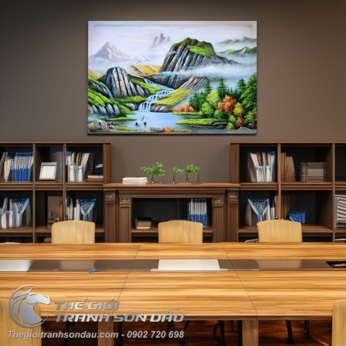 Tranh Phong Cảnh Sơn Thủy Mây Trời