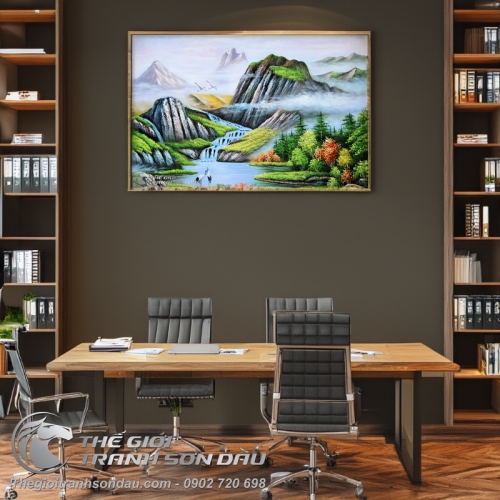 Tranh Phong Cảnh Sơn Thủy Mây Trời